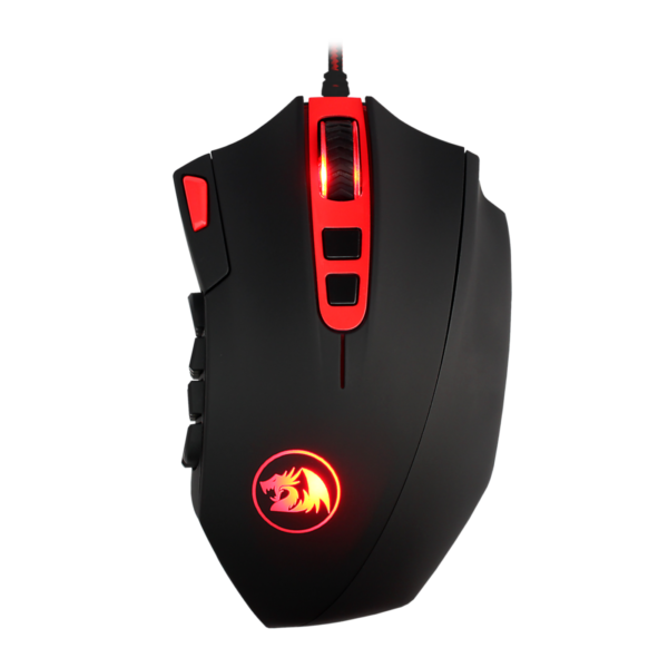 Redragon M901-1 PERDITION-2 24000DPI with AVAGO Sensor, 19 Buttons, 8 Weights, Best for eSports,16 Million Colors Backlit, 5 Memory Modes, Pro MMO & FPS Gaming Mouse